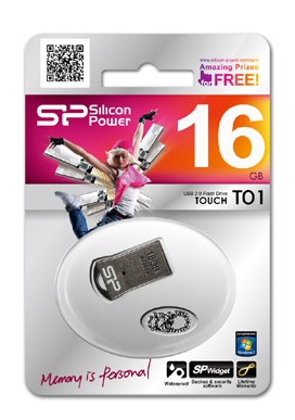 Флешка Silicon Power 16Gb Touch T01 SP016GBUF2T01V1K USB2.0 черный серебристый
